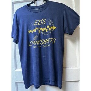 Vintage 90s Ed Crankshafts Mens Tshirt S Bay Area Oakland Auto Repair Engine